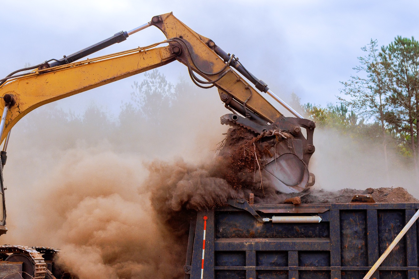 Dust from demolition near nearby homes